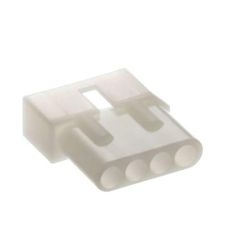 Female .093" Pin and Socket Plug Housing: 4 Circuits, Single Row